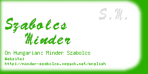 szabolcs minder business card